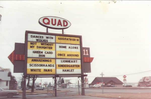Saginaw 12 - The Quad 11 Sign - 1990